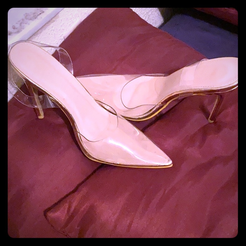 Clear high heel sz 6
